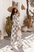 Дамски ленен комплект - Ricamo, кафяво (MIA) LaBalancia Roberto Fashion Store Set 5907378522101 XS/S