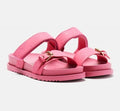 Women's Mimi Pink Slide Slip-On Flat Sandals - Comfortable Summer Sandals