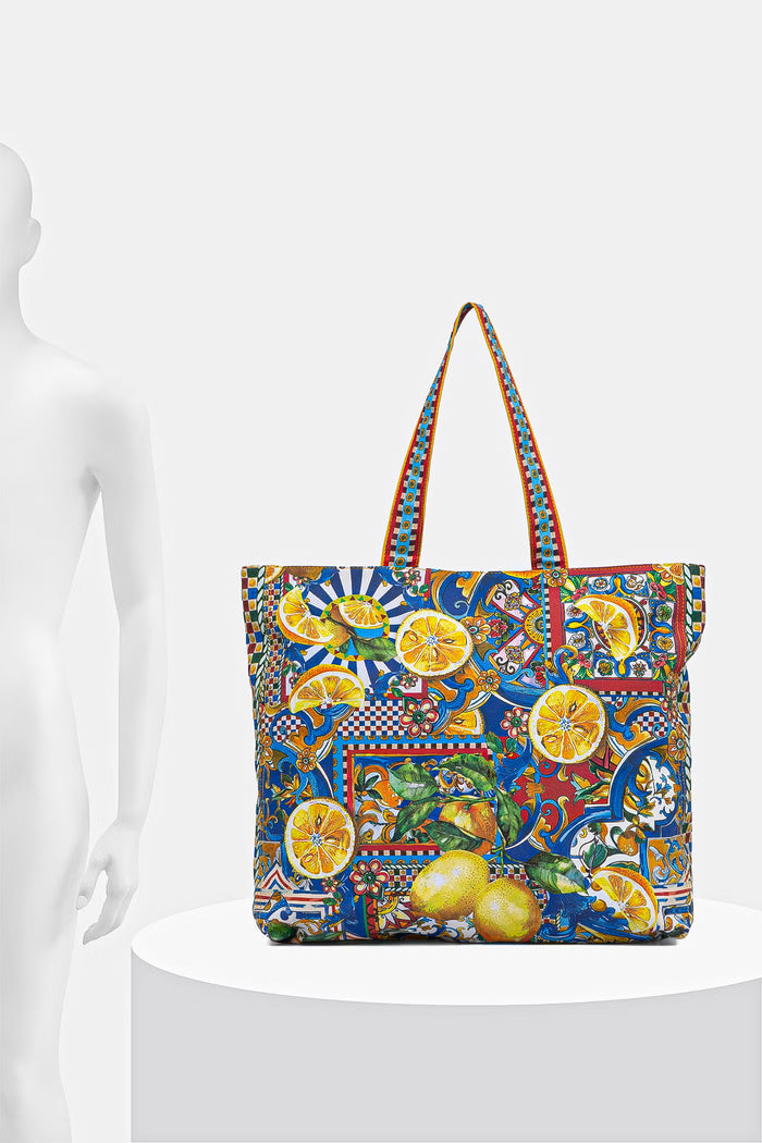 Women's multi-colored "Tuscany" print bag