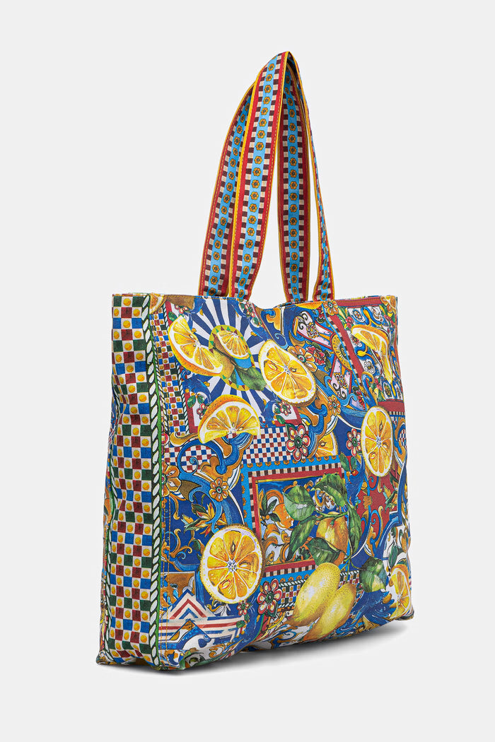 Women's multi-colored "Tuscany" print bag