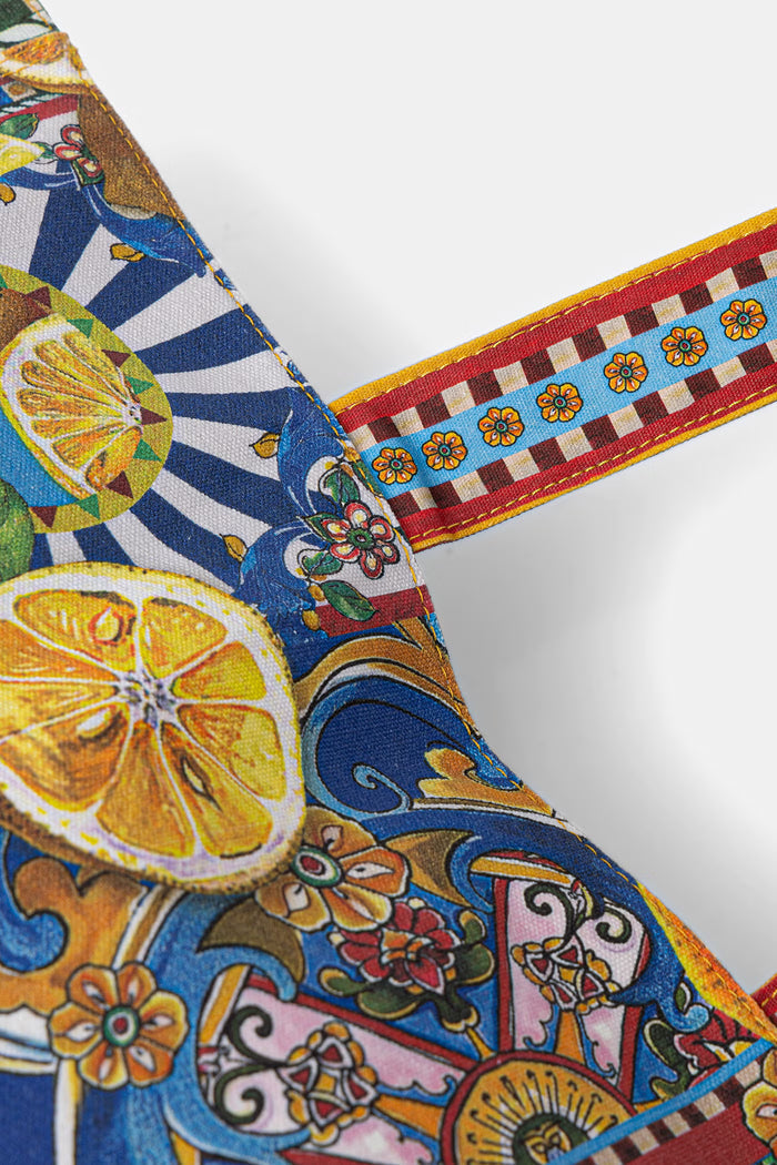 Women's multi-colored "Tuscany" print bag