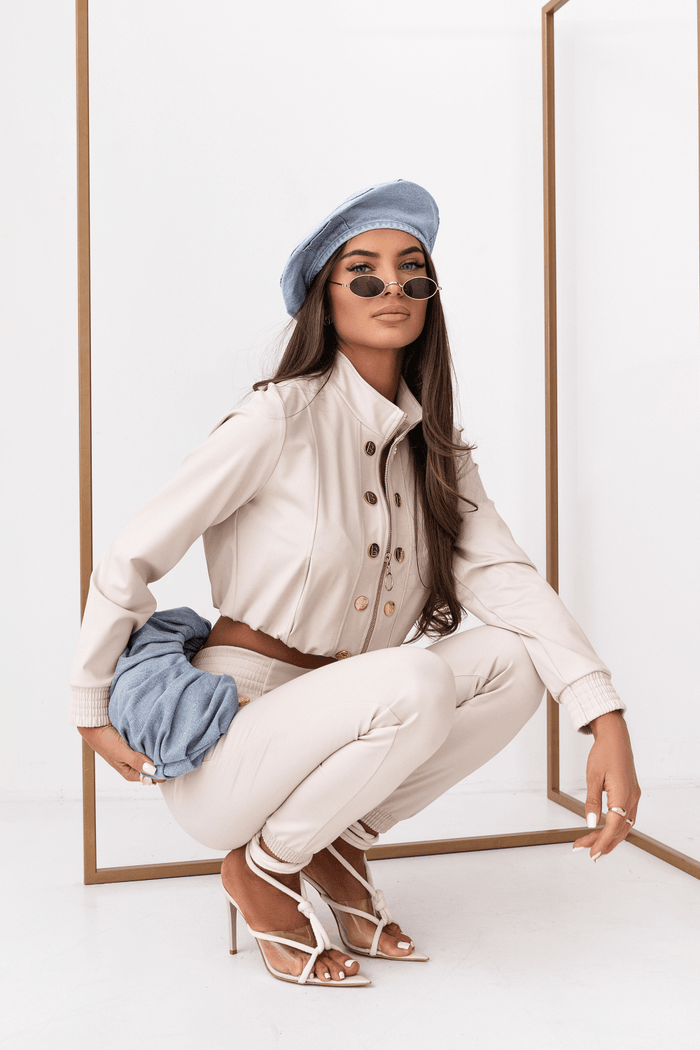 Дамски Комплект Premium Excellence - Ясен Бежов с вискоза и еластан LaBalancia Roberto Fashion Store Set 5907378519491 XS/S