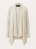 Women’s Pure Cashmere Front-Tail Open Cardigan - Vanilla