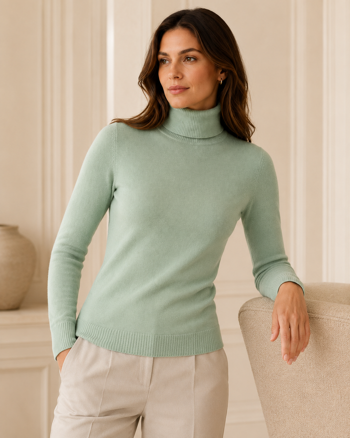 Women's Pure Cashmere Turtle Neck Sweater
