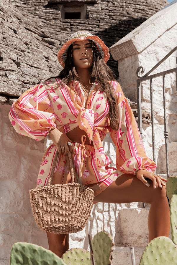 Дамски комплект MOLLY — ленена рокля и шал, жълто морско (Yellow seaside) LaBalancia Roberto Fashion Store Set 5907378522262 UNI