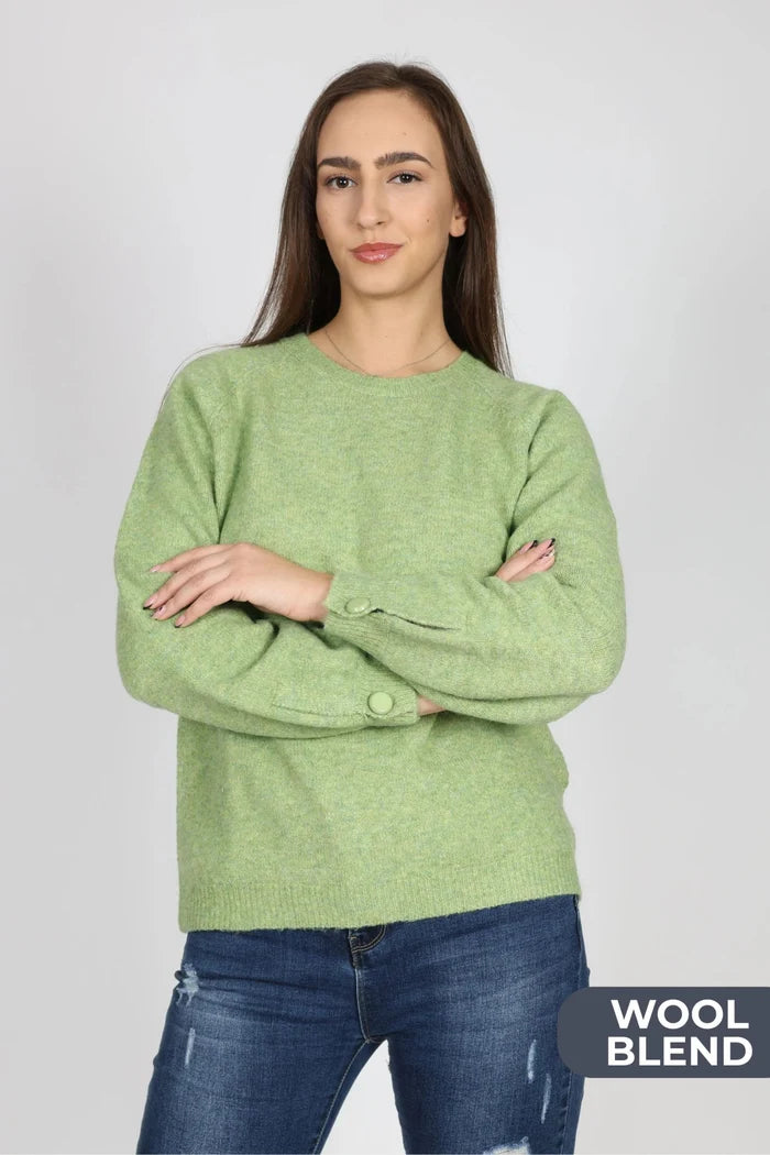 Дамски Пуловер, Зелен Andy & Lucy Paris Roberto Fashion Store Sweater ANL1311SWEGRNPAMSM S - M