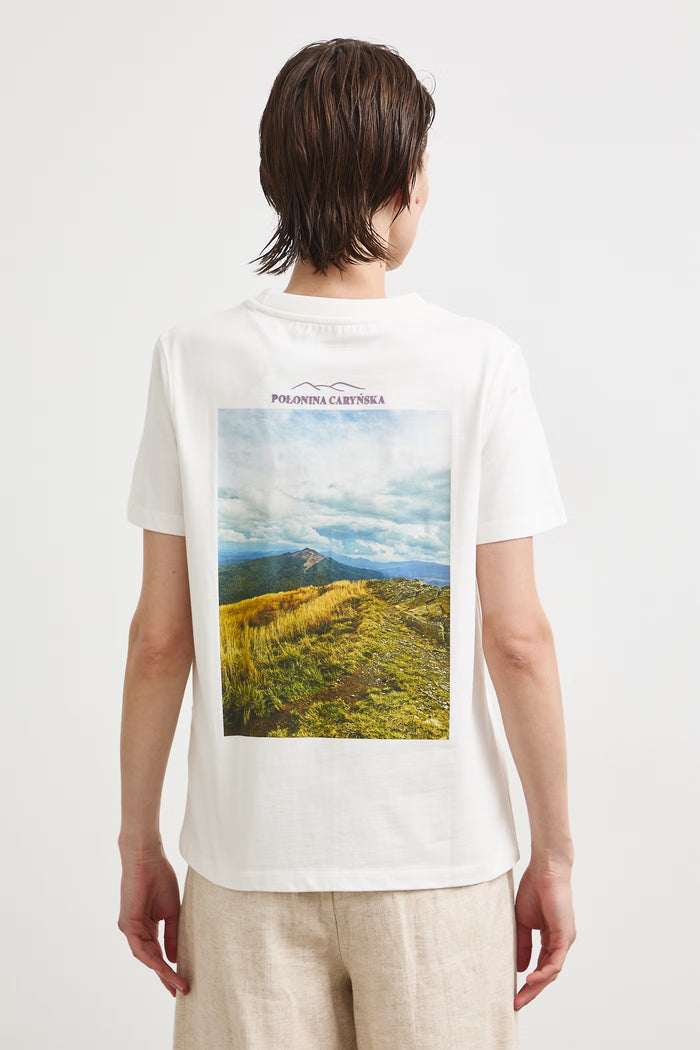 Women's T-shirt in white "Polonina Carynska"