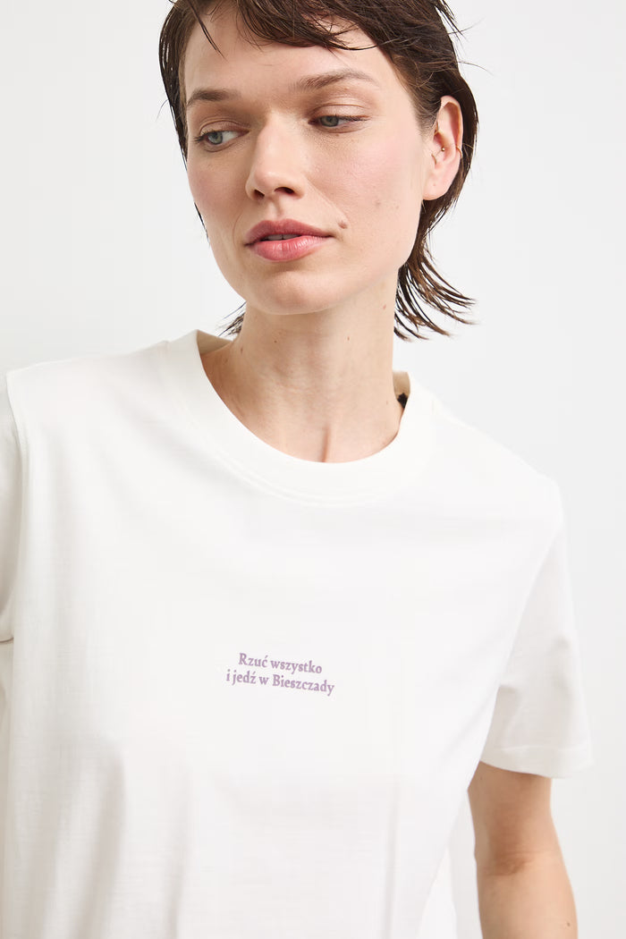 Women's T-shirt in white "Polonina Carynska"