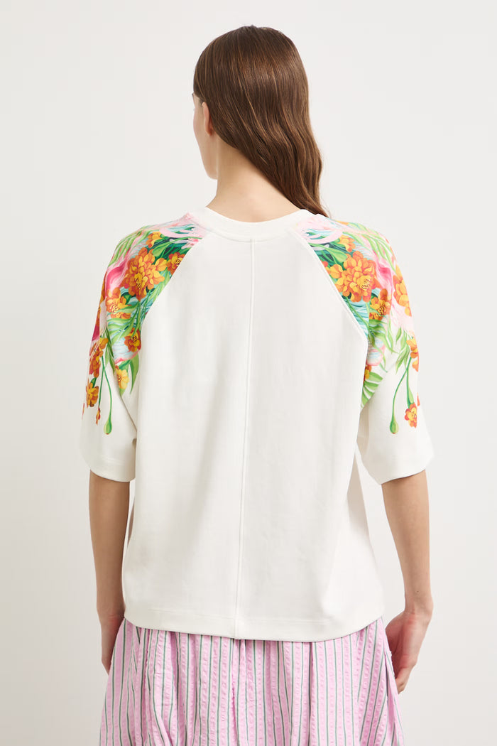 Women's T-shirt with abstract print in white "Roberto Malwina"