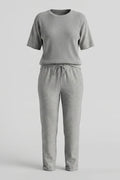 Дамски вискозен плетен комплект 2 в 1 Roberto&Co - сиво Roberto&Co Roberto Fashion Store Set MLI0907SETGRYKNI-42 42
