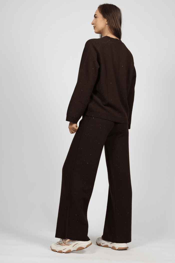 Women's Wool 2-Piece Set, Brown