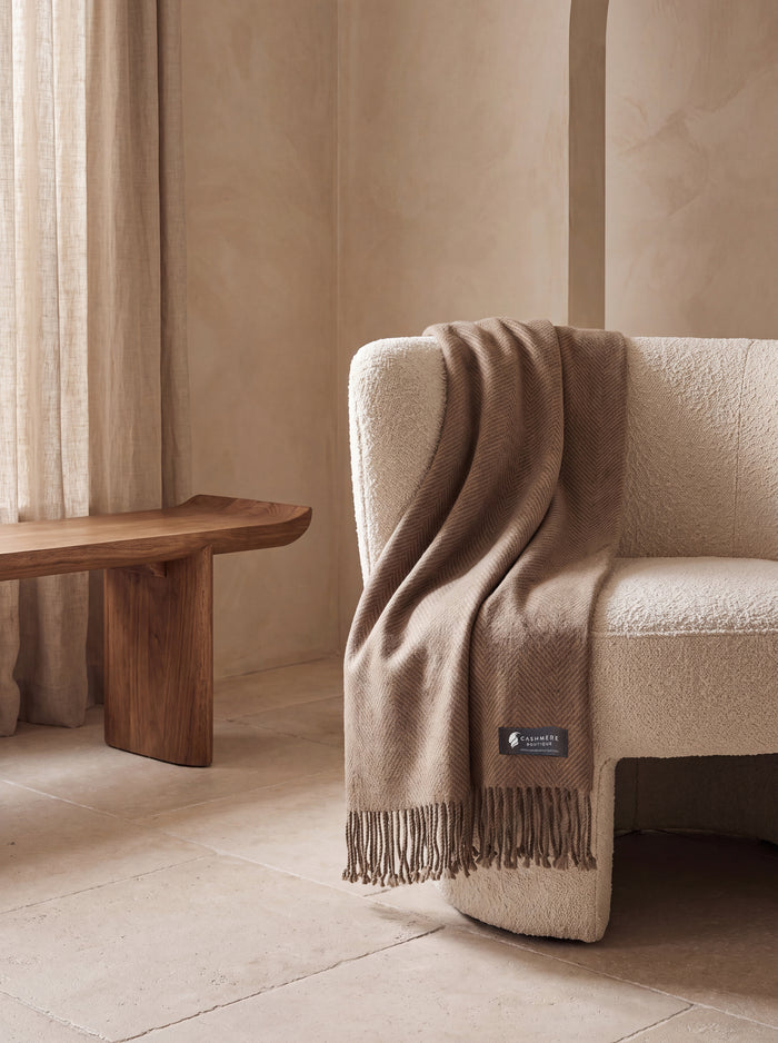 Yak Cashmere and Camel Wool Throw (50" x 70")