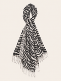 Zebra Print Cashmere Shawl